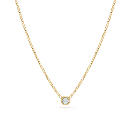 Mini Birthstone Necklace (Gold)