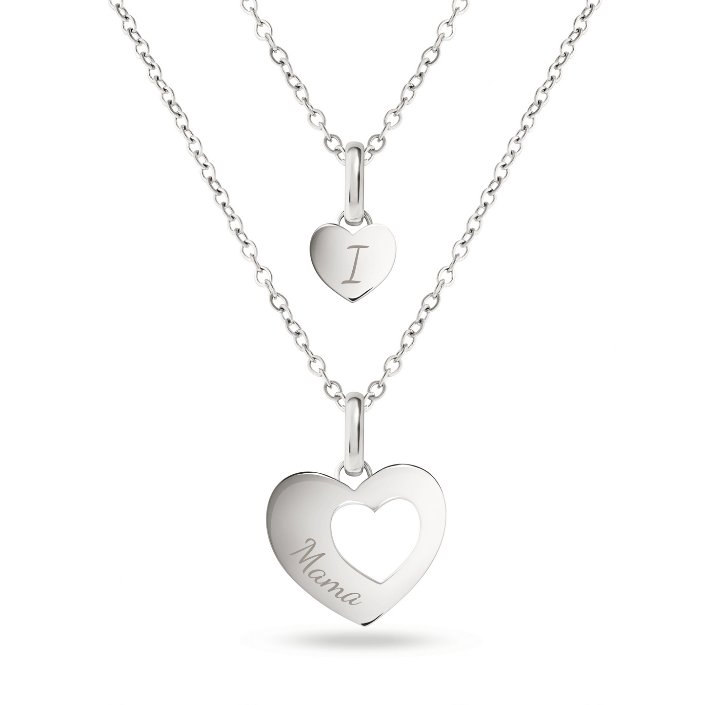 Heart 'Mini & Me' Pendant (Silver) - CS Replacement
