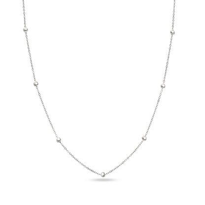 Mini Custom Stamped T-Bar Necklace (Silver)