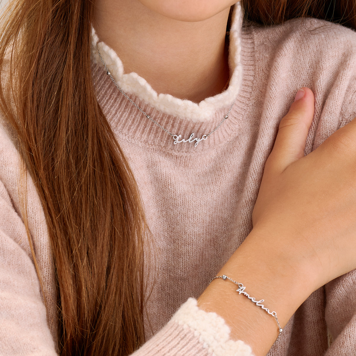 Fine Mini Signature Name Necklace (Silver)