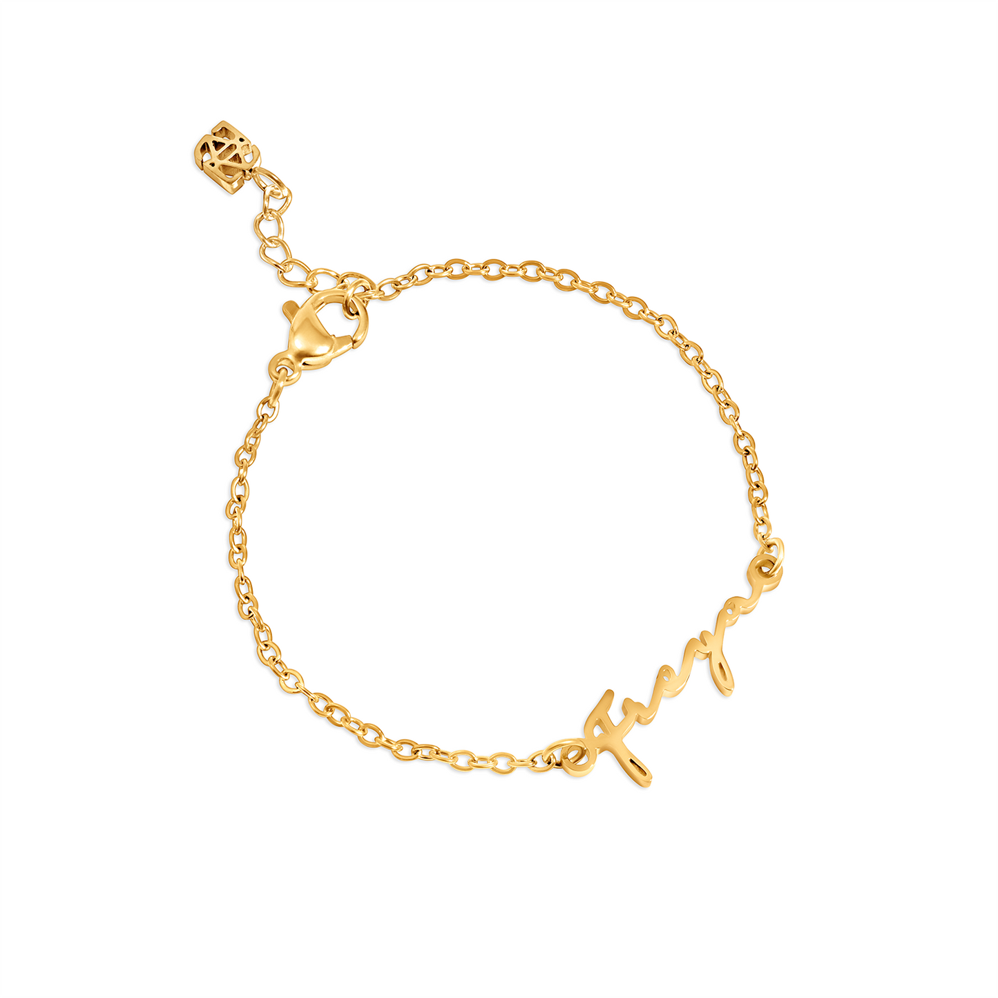 Matching 'Mini & Me' Signature Name Bracelet Set (Gold)