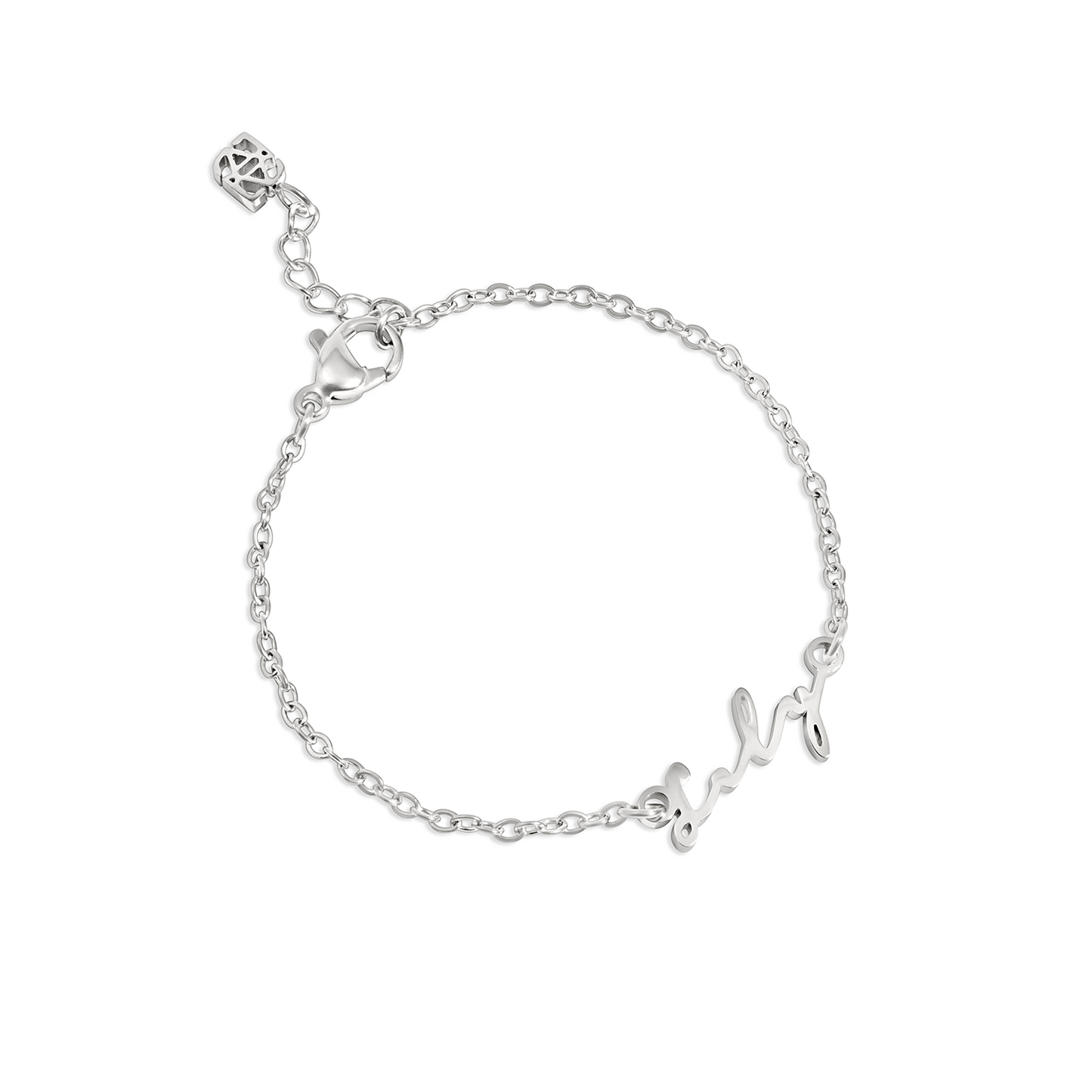 Mini Me Signature Name Bracelet (Silver)