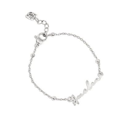 Matching 'Mini & Me' Signature Name Bracelet Set (Silver)