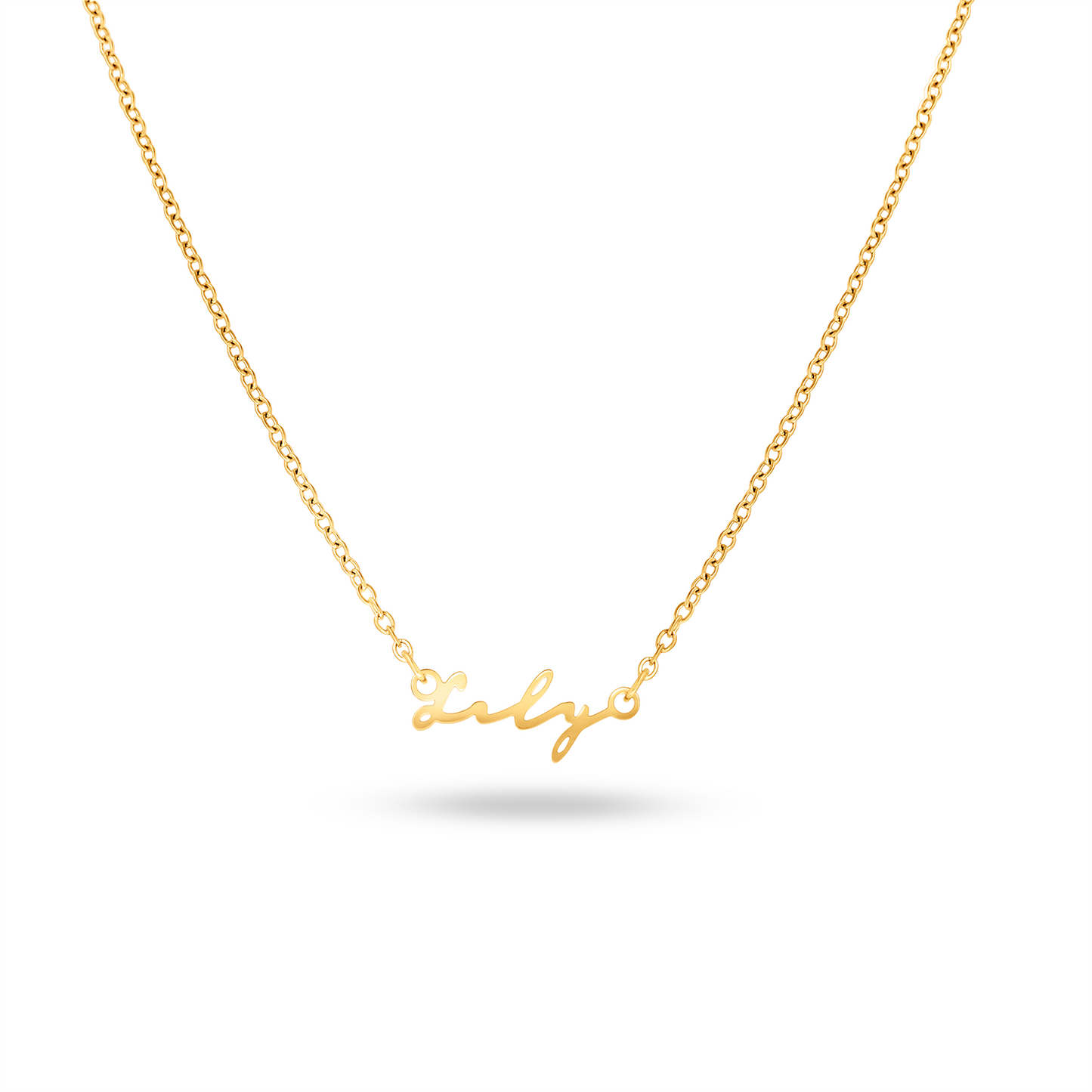 Mini Signature Name Necklace (Gold)