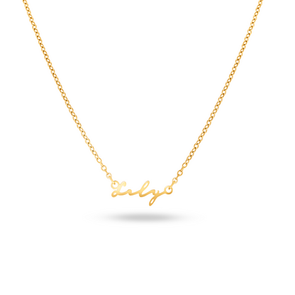 Mini Signature Name Necklace (Gold)