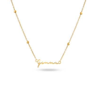 Mini Signature Name Necklace (Gold)