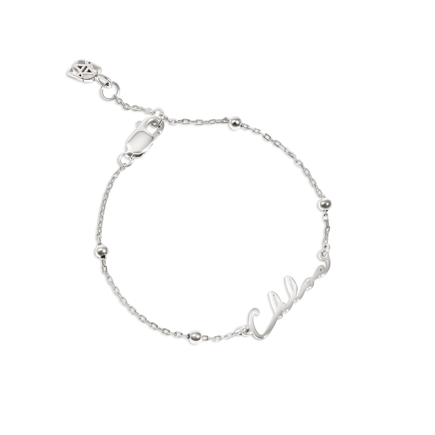Fine Mini Signature Name Bracelet (Silver)