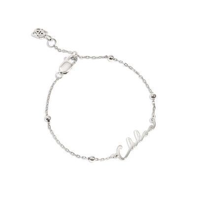 Fine Mini Signature Name Bracelet (Silver)