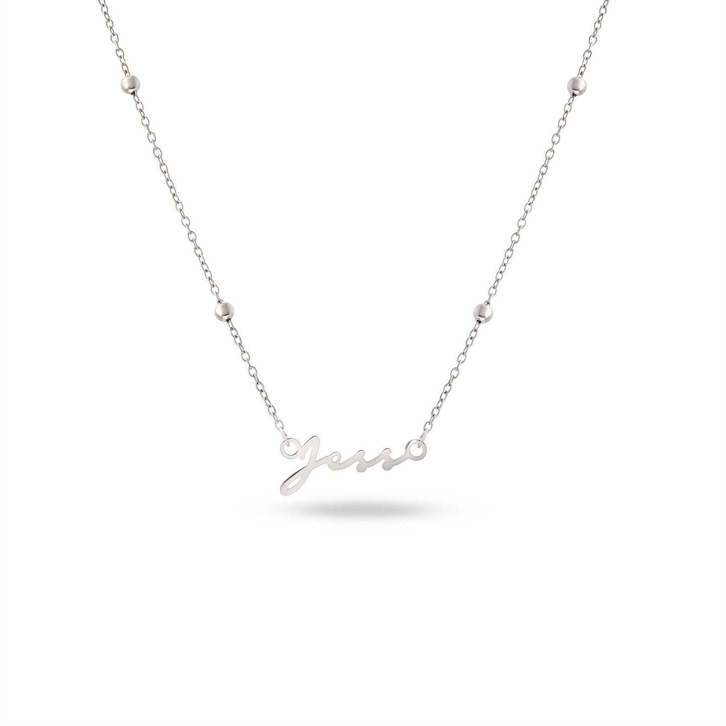 Fine Mini Signature Name Necklace (Silver)