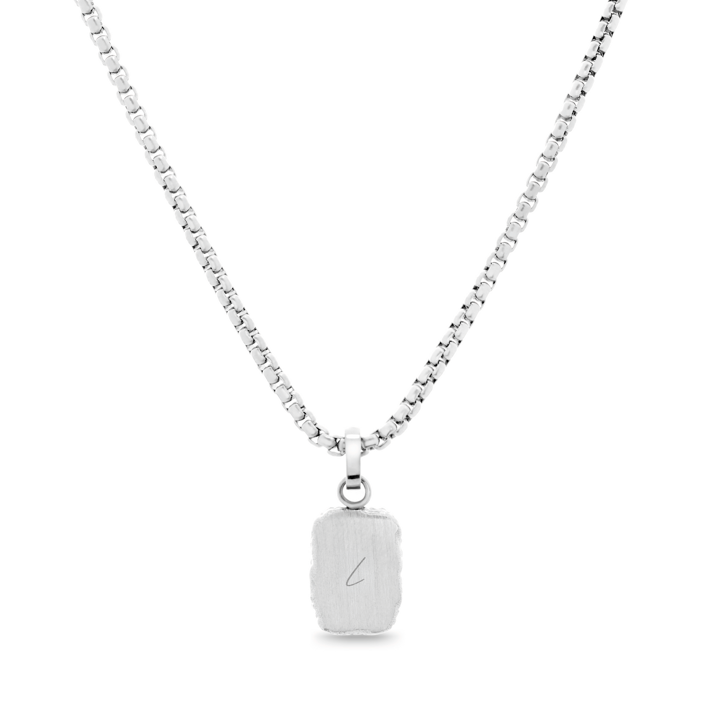 Molten Edge Tag Pendant (Silver)
