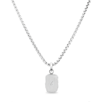 Molten Edge Tag Pendant (Silver)