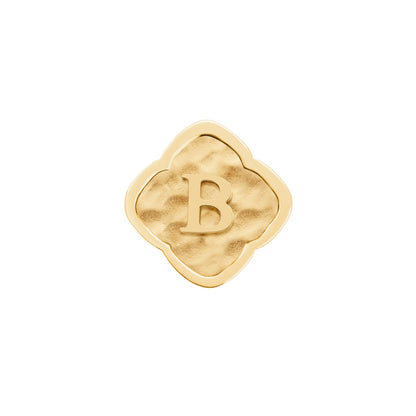 Rosette Molten Clover Charms (Gold) - Initials