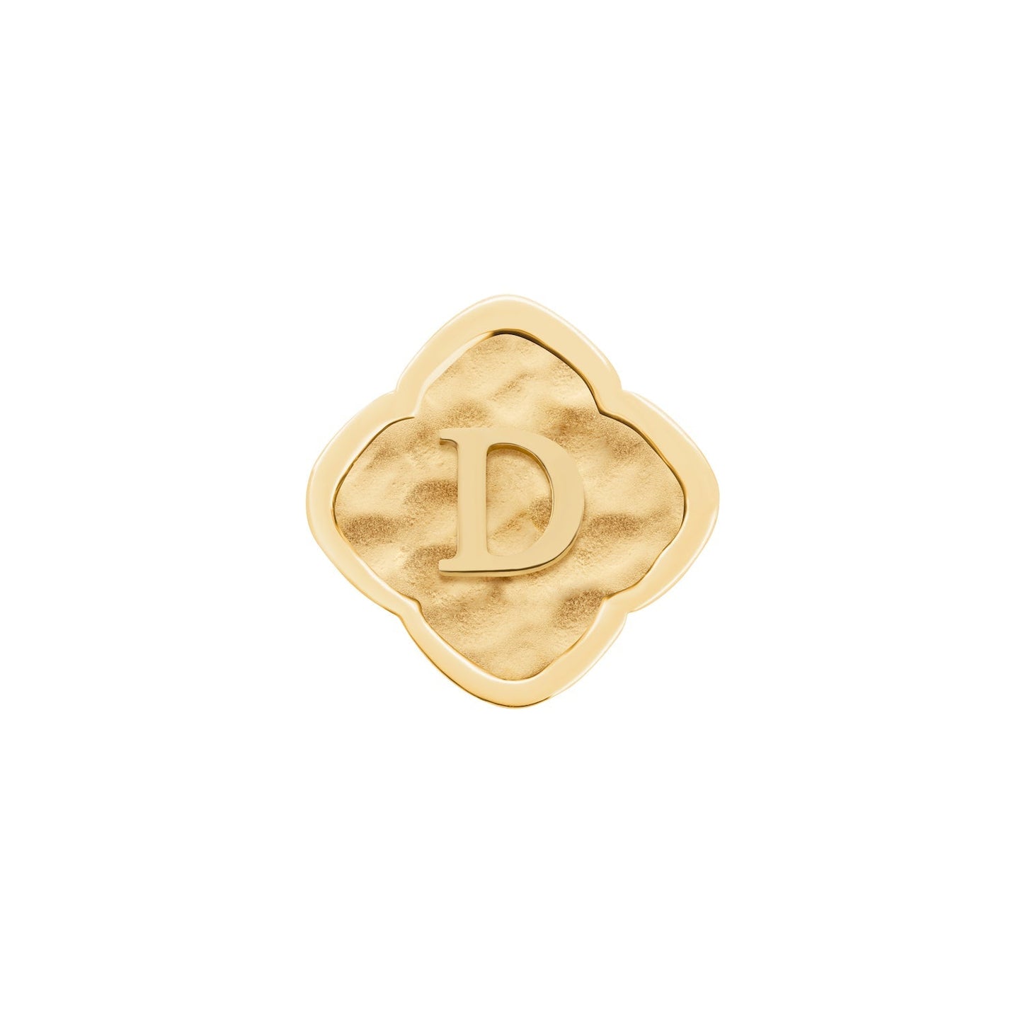 Rosette Molten Clover Charms (Gold) - Initials
