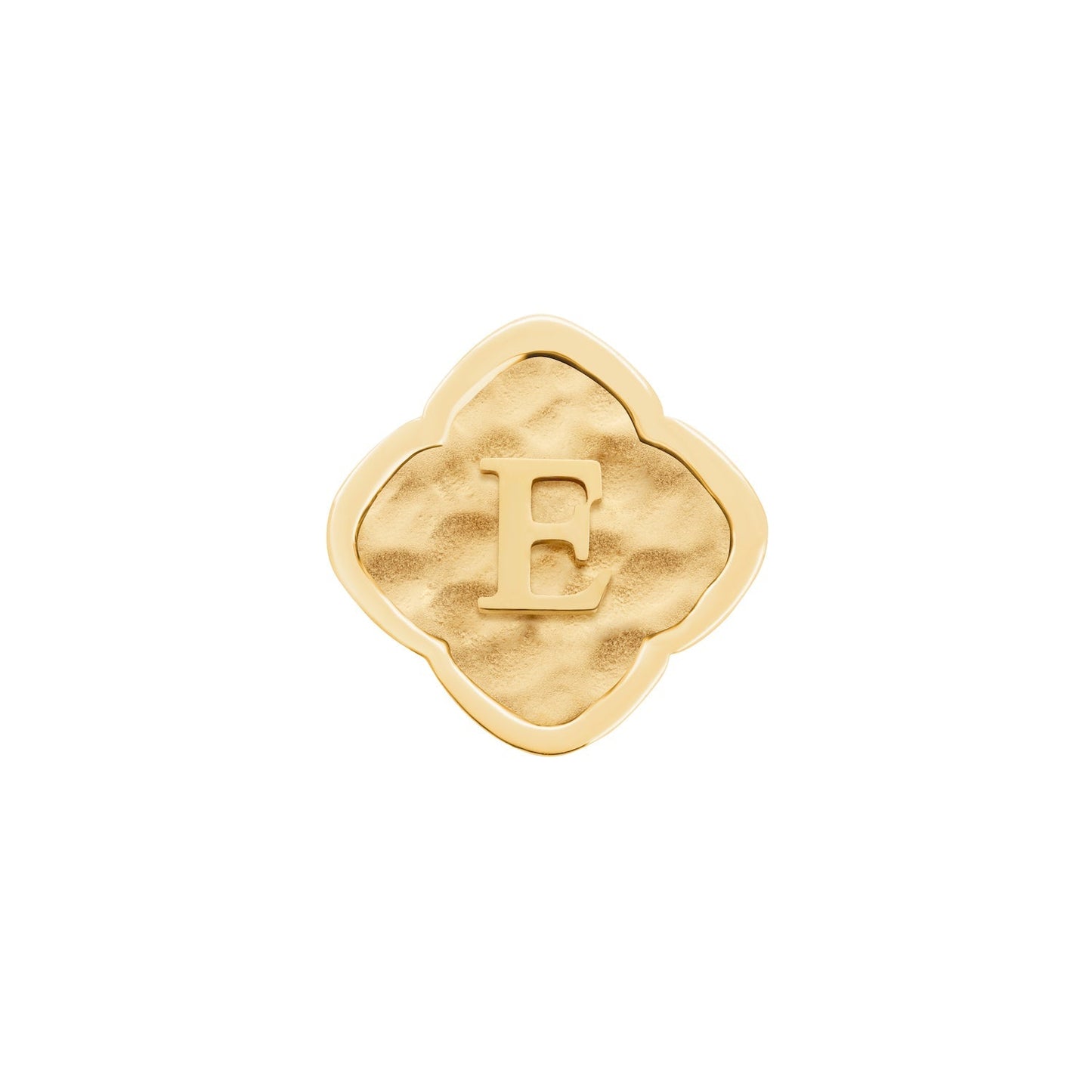 Rosette Molten Clover Charms (Gold) - Initials