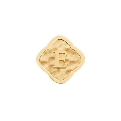 Rosette Molten Clover Charms (Gold) - Initials
