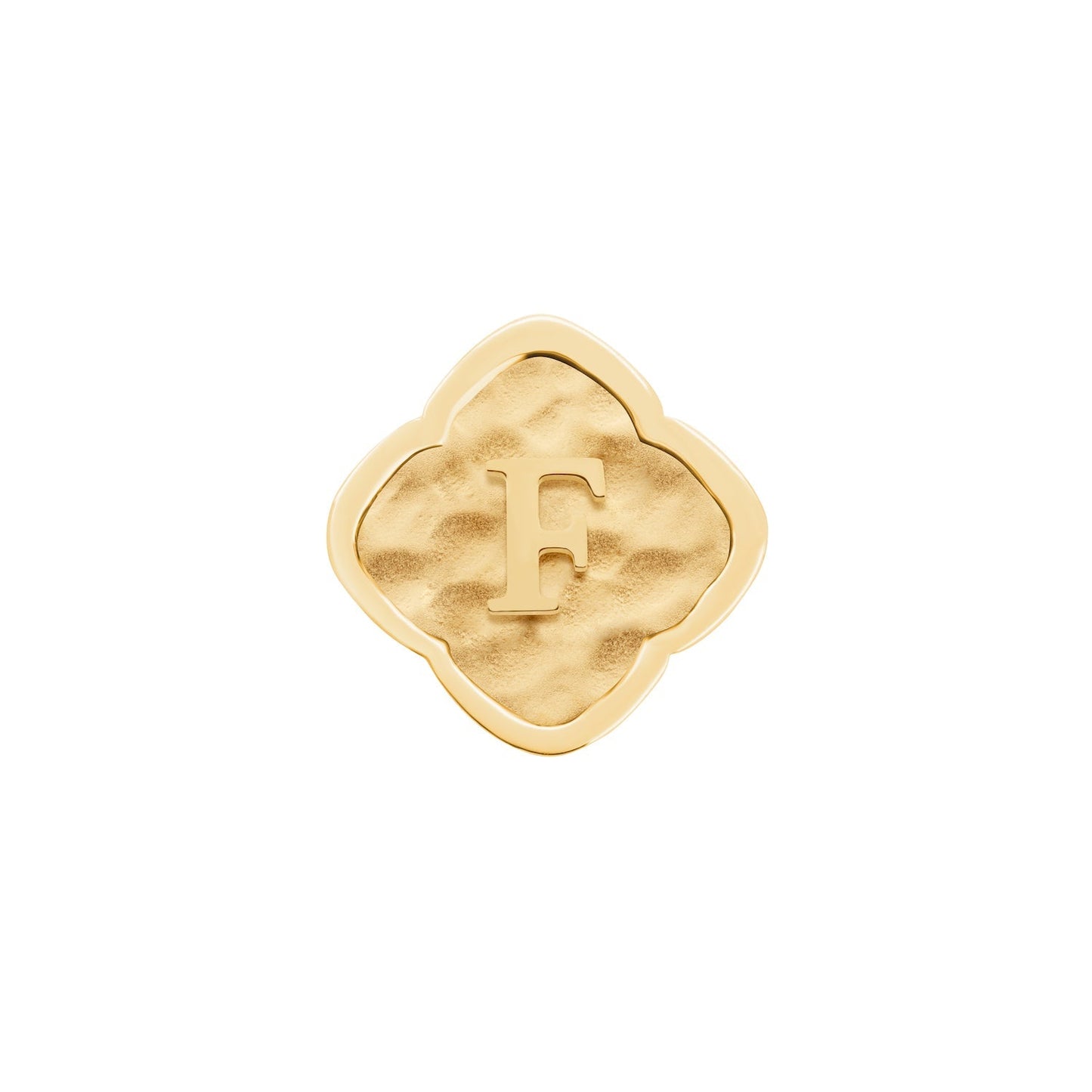 Rosette Molten Clover Charms (Gold) - Initials