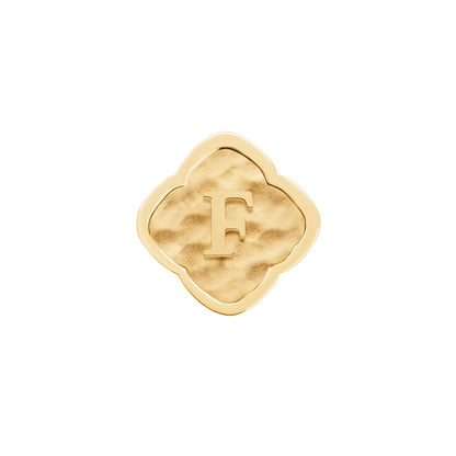 Rosette Molten Clover Charms (Gold) - Initials
