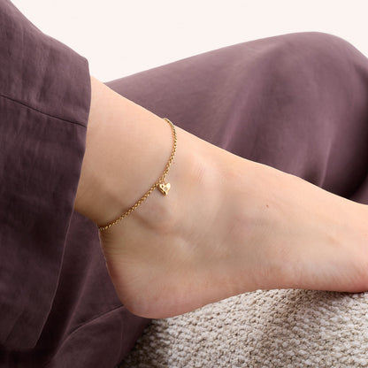 Molten Heart Anklet (Gold)
