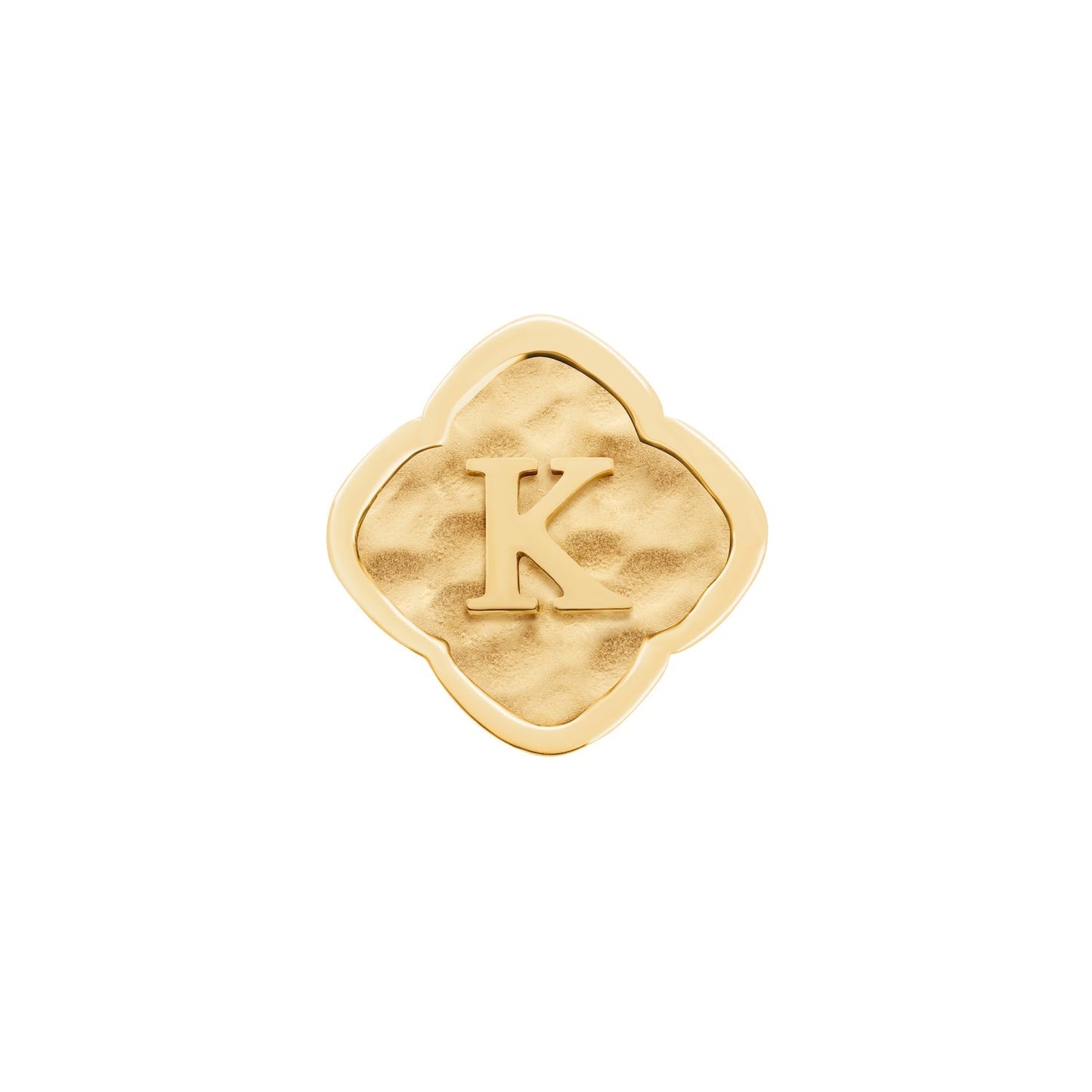 Rosette Molten Clover Charms (Gold) - Initials