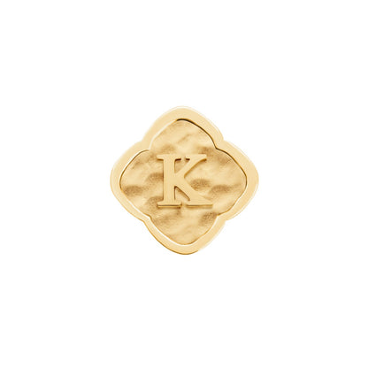 Rosette Molten Clover Charms (Gold) - Initials