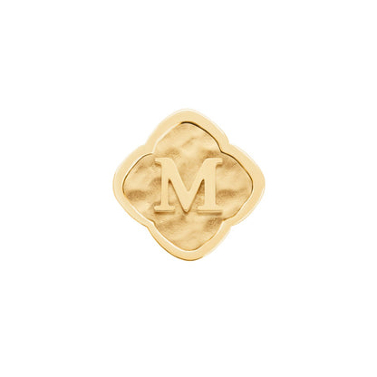 Rosette Molten Clover Charms (Gold) - Initials