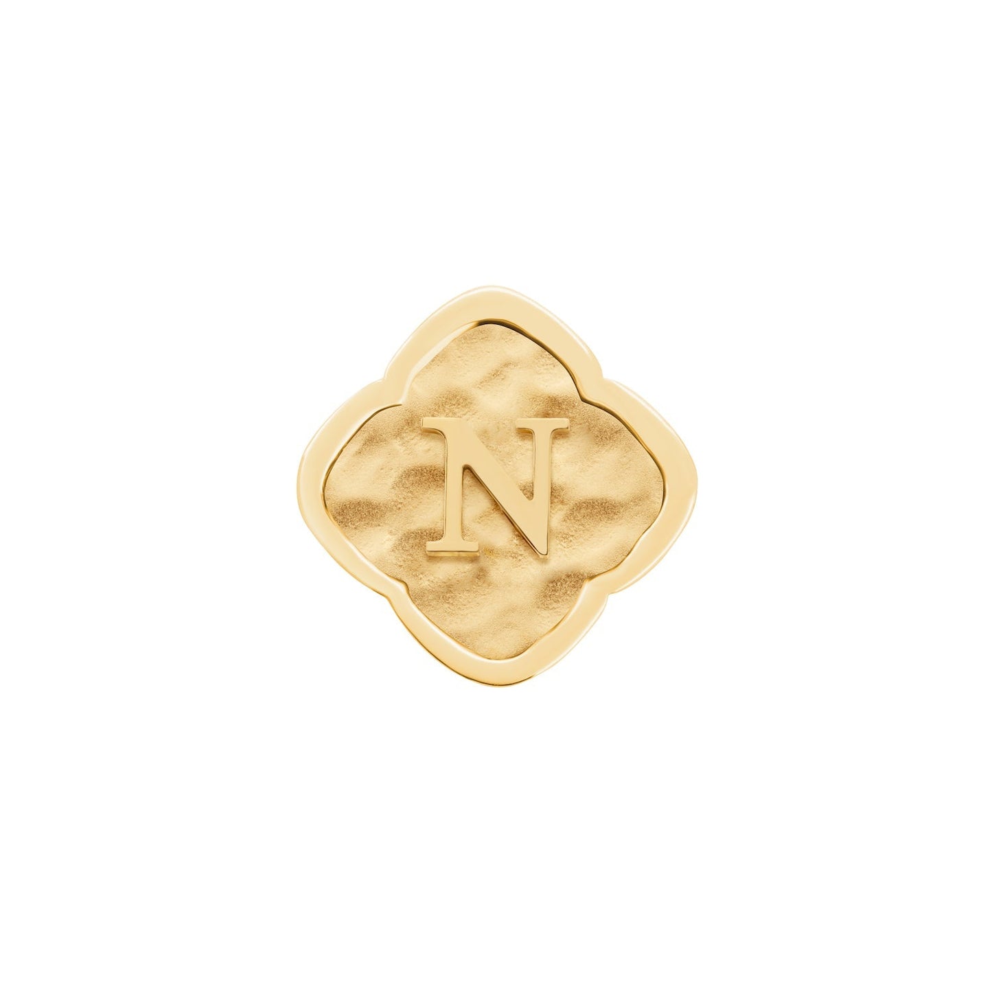 Rosette Molten Clover Charms (Gold) - Initials