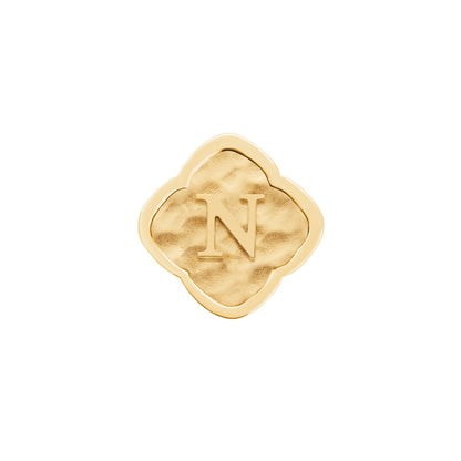 Rosette Molten Clover Charms (Gold) - Initials