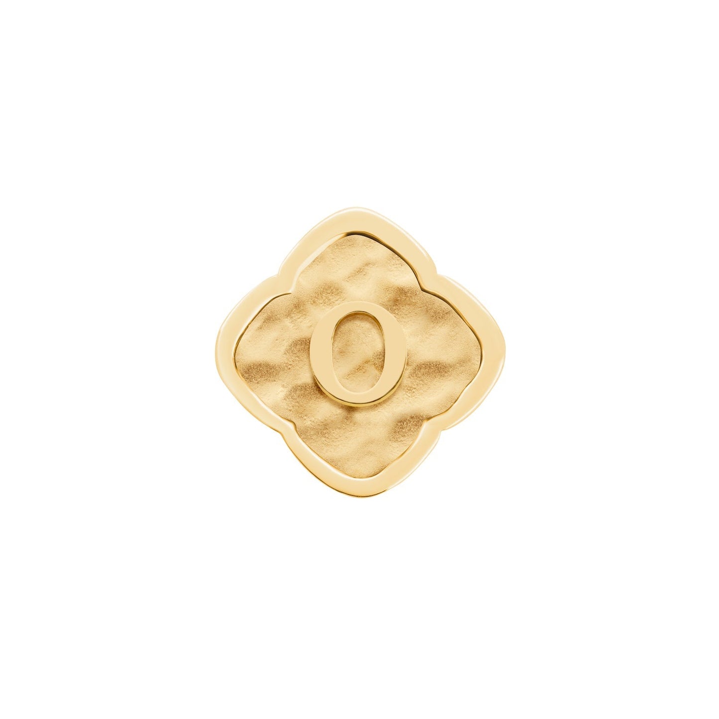 Rosette Molten Clover Charms (Gold) - Initials