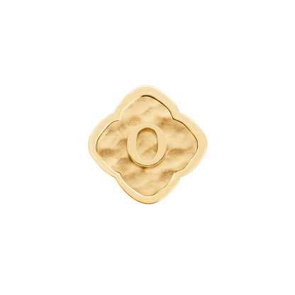 Rosette Molten Clover Charms (Gold) - Initials