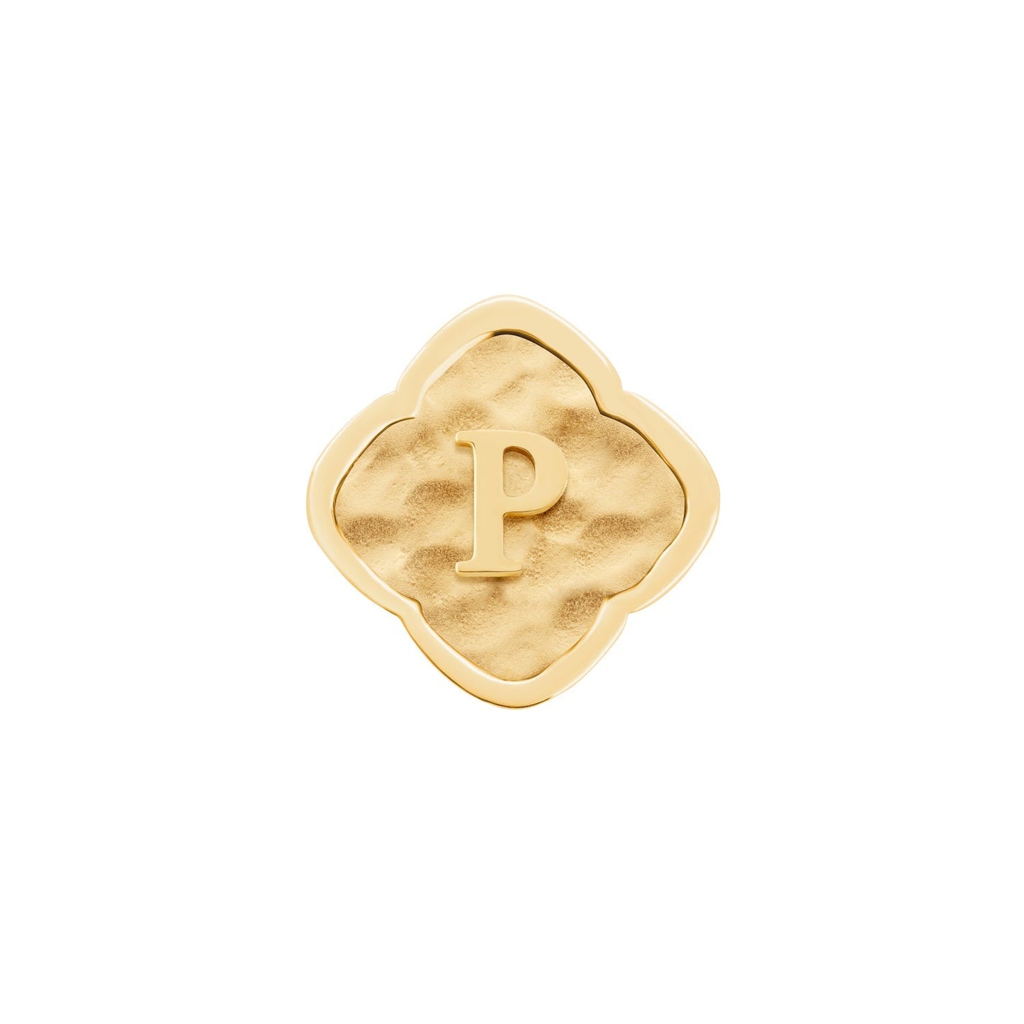 Rosette Molten Clover Charms (Gold) - Initials