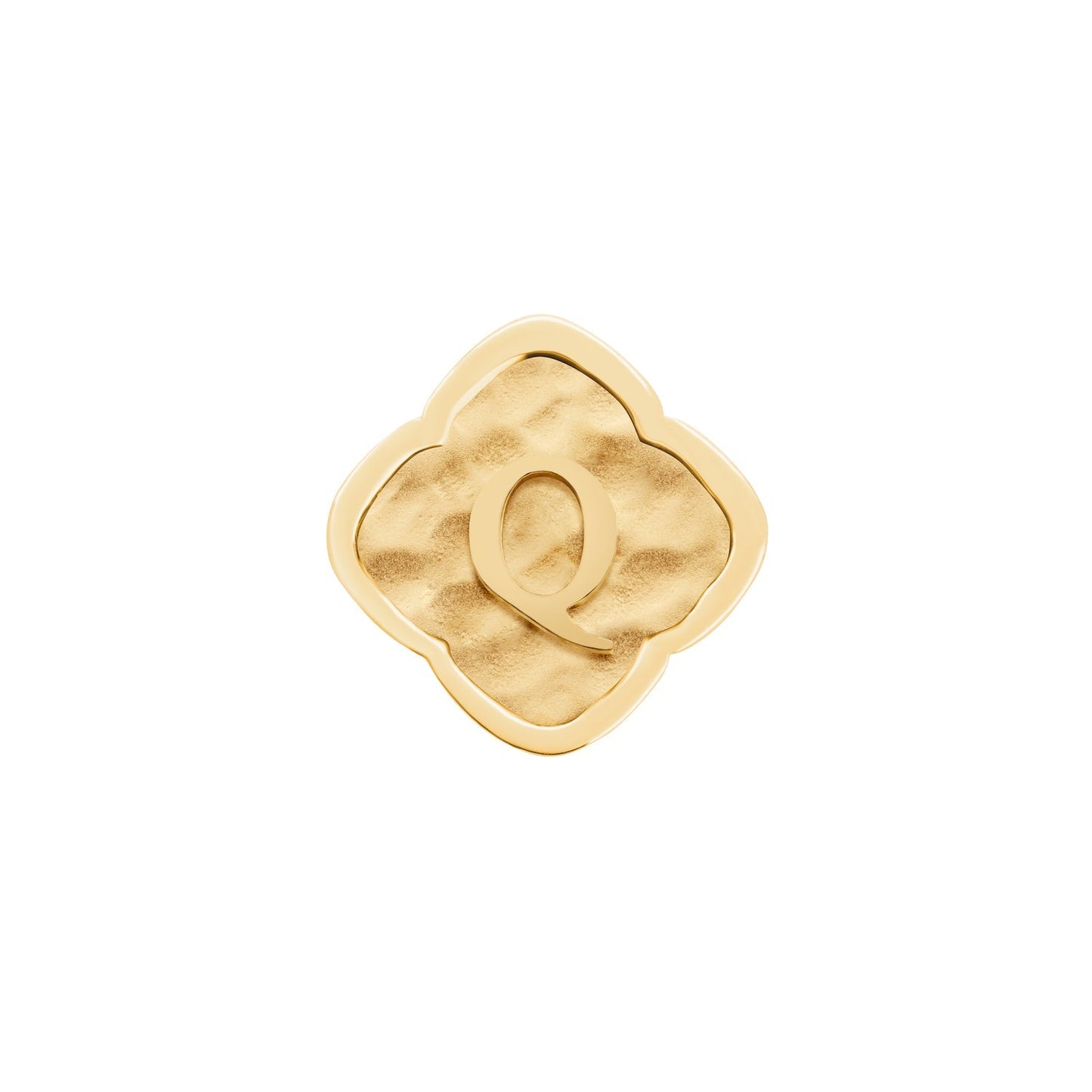 Rosette Molten Clover Charms (Gold) - Initials
