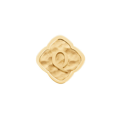 Rosette Molten Clover Charms (Gold) - Initials