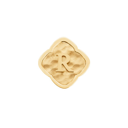 Rosette Molten Clover Charms (Gold) - Initials