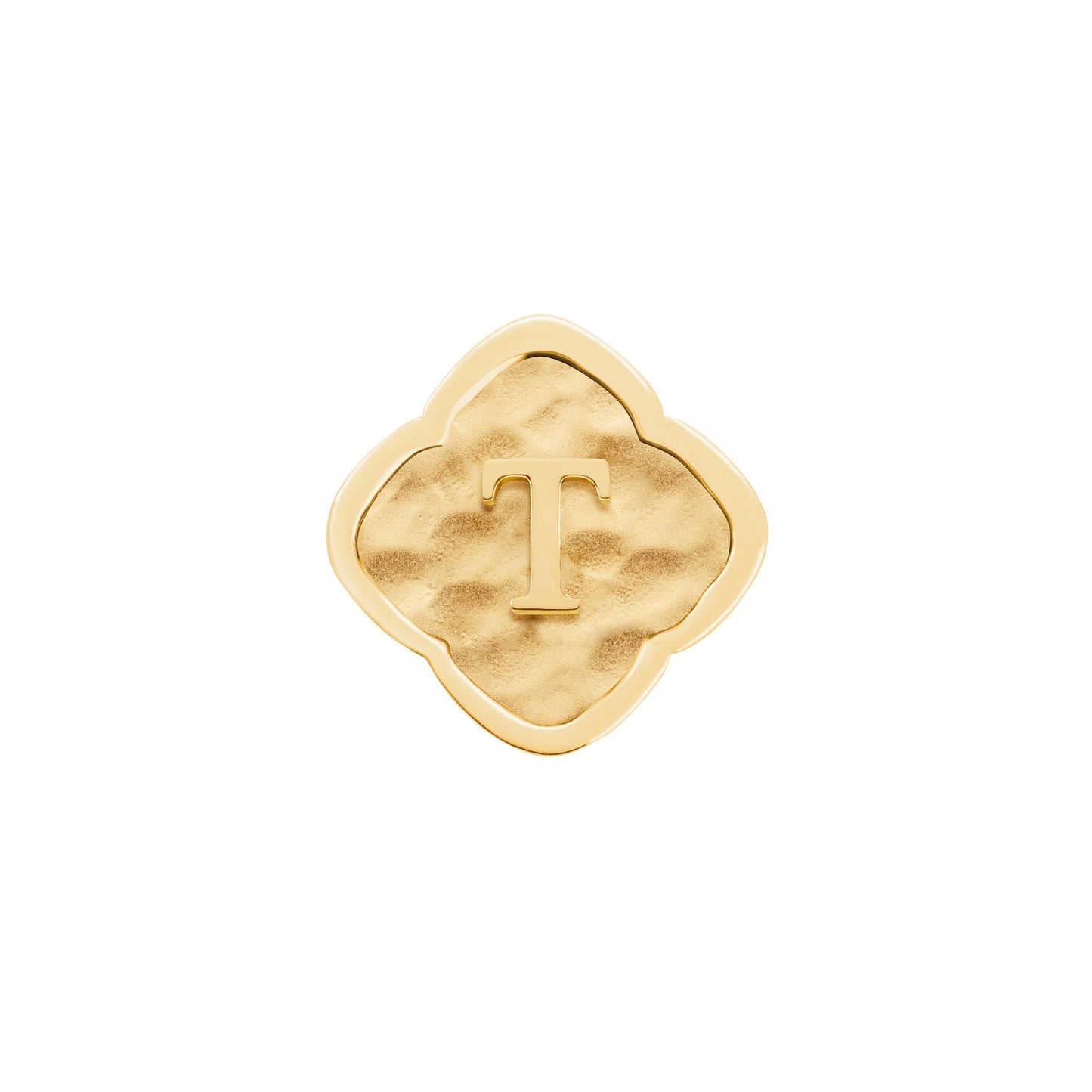 Rosette Molten Clover Charms (Gold) - Initials
