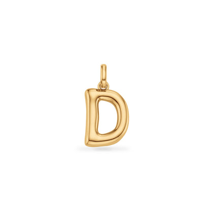 Molten Initial Pendant (Gold)