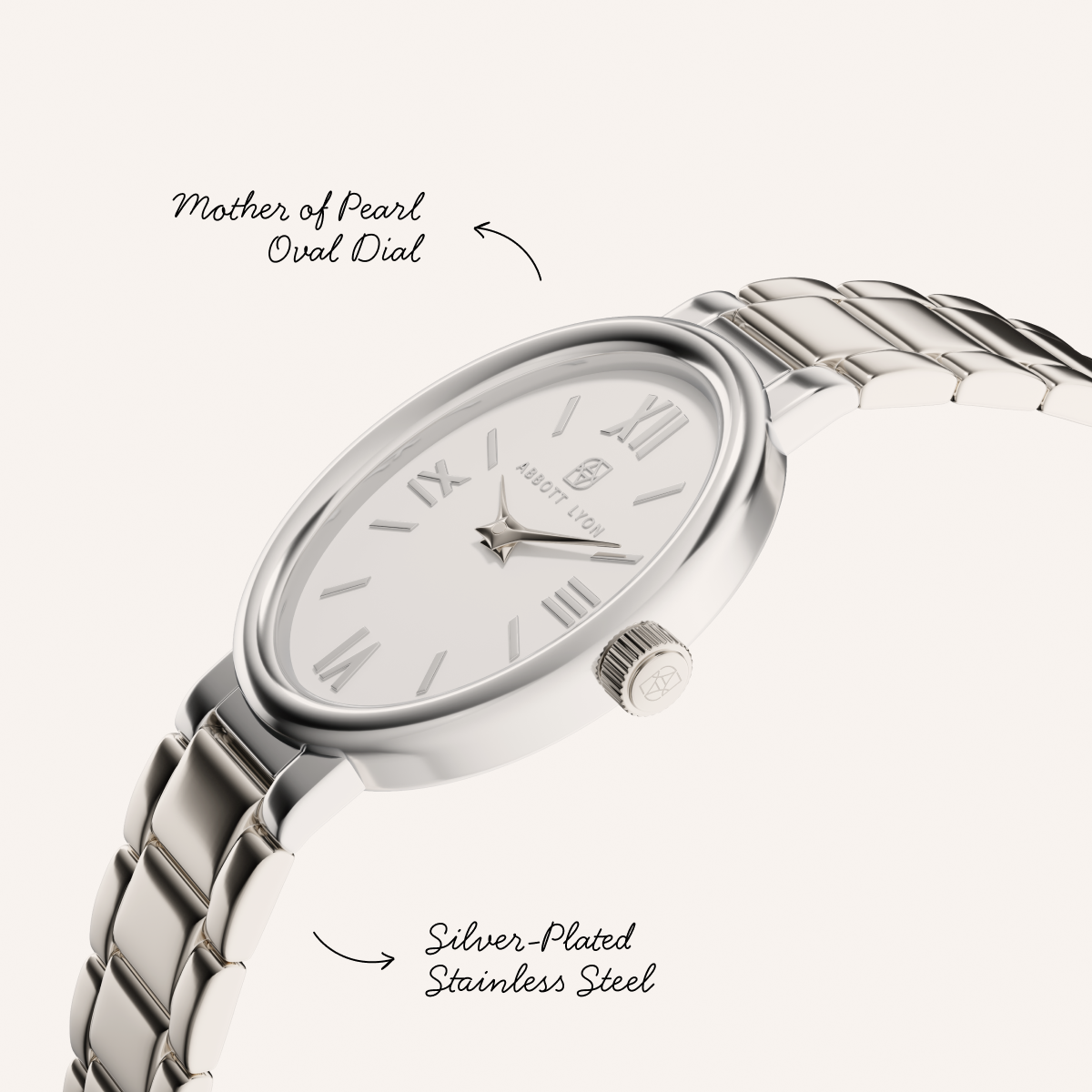 Monroe Oval Watch (Silver)