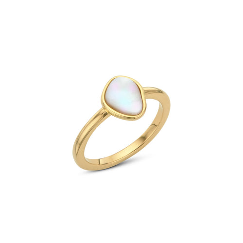 Mother of Pearl Molten Ring (Gold)
