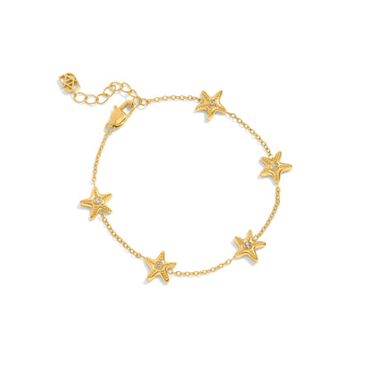 Multi Starfish Anklet (Gold)