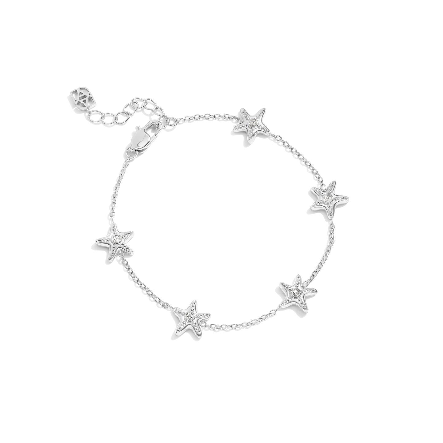 Multi Starfish Anklet (Silver)