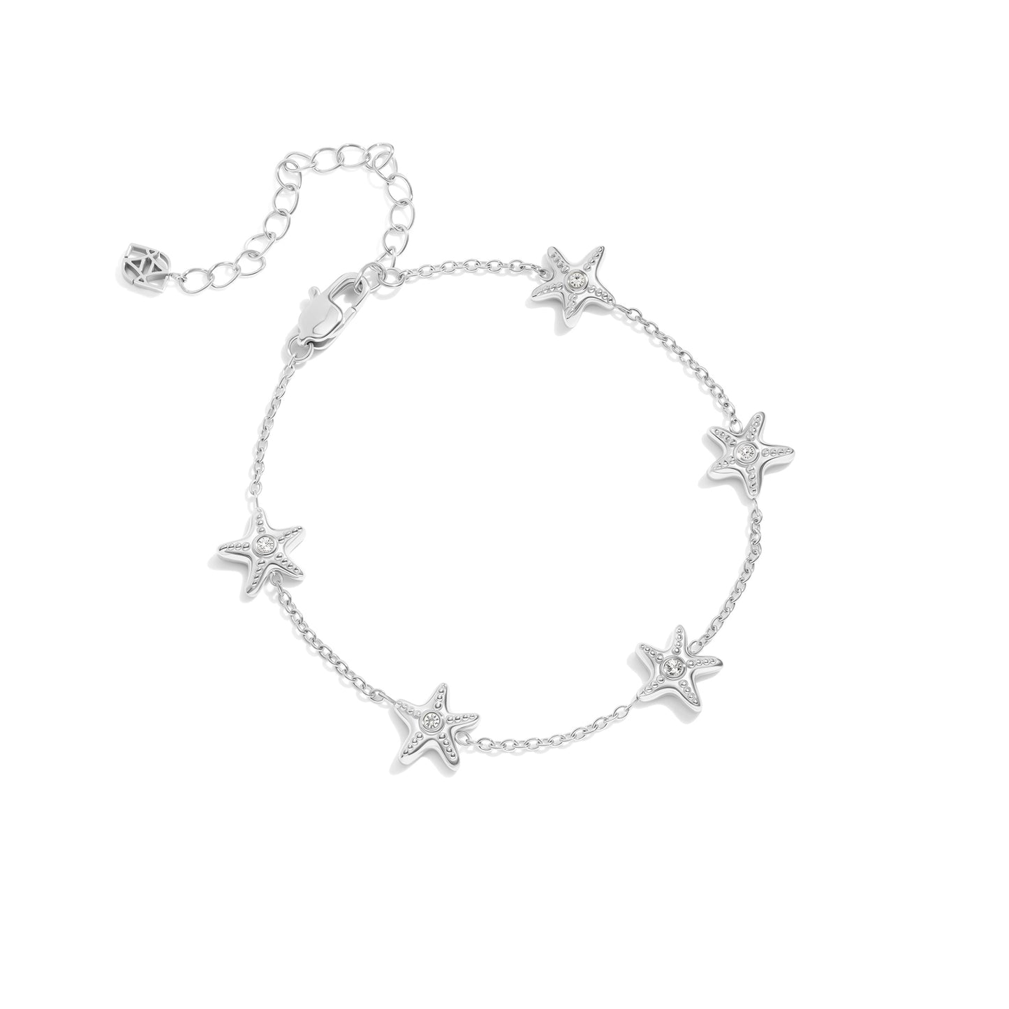 Multi Starfish Bracelet (Silver)