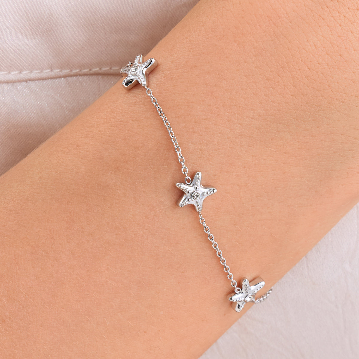 Multi Starfish Bracelet (Silver)
