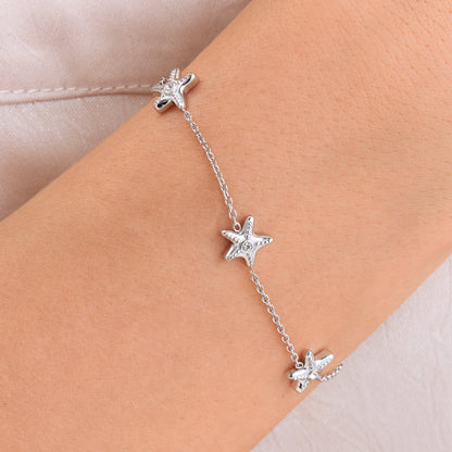 Multi Starfish Bracelet (Silver)
