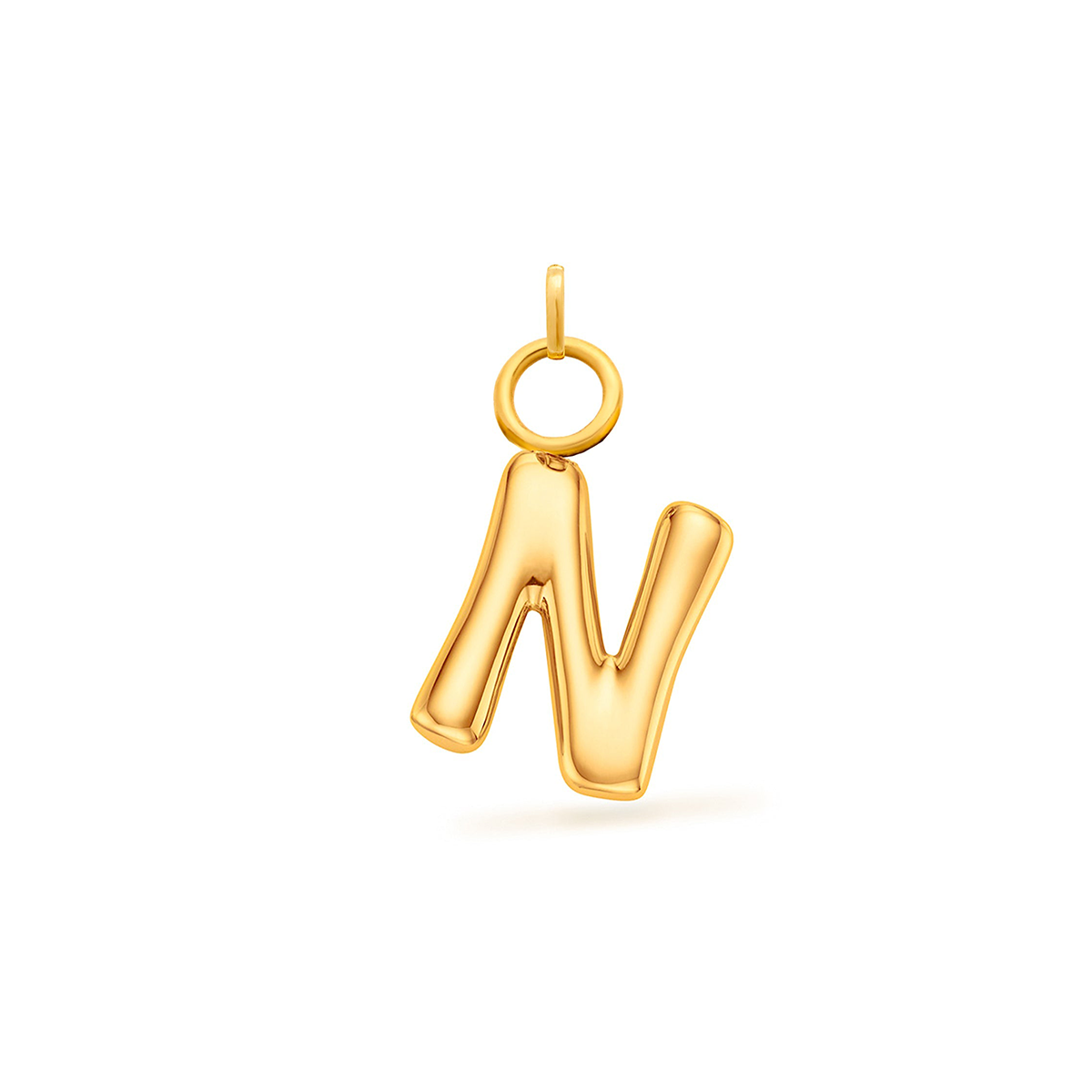 Mini Molten Initial Charm (Gold)