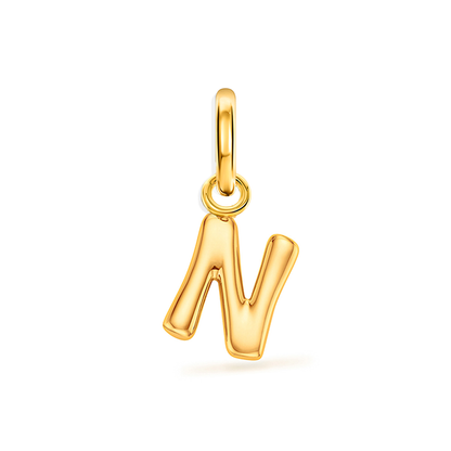 Large Molten Initial Accessories Charm (Gold)