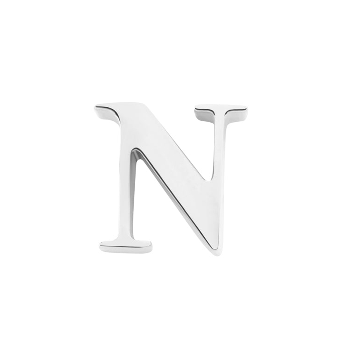 Initial Necklace Charm (Silver)