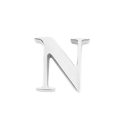 Initial Necklace Charm (Silver)