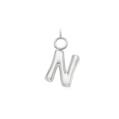 Mini Molten Initial Charm (Silver)
