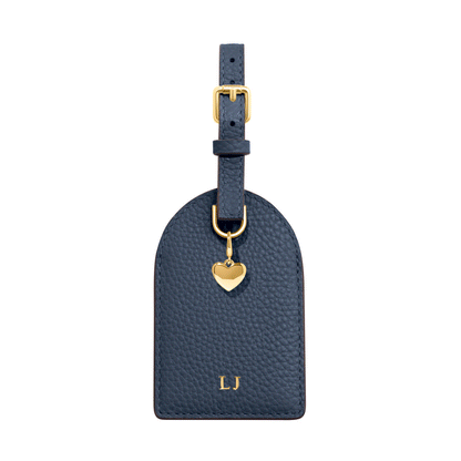 Leather Luggage Tag (Navy)