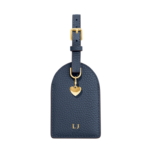 Leather Luggage Tag (Navy)