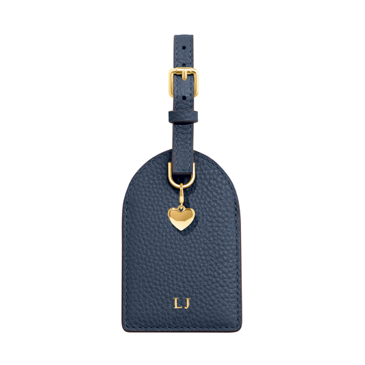 Leather Luggage Tag (Navy)